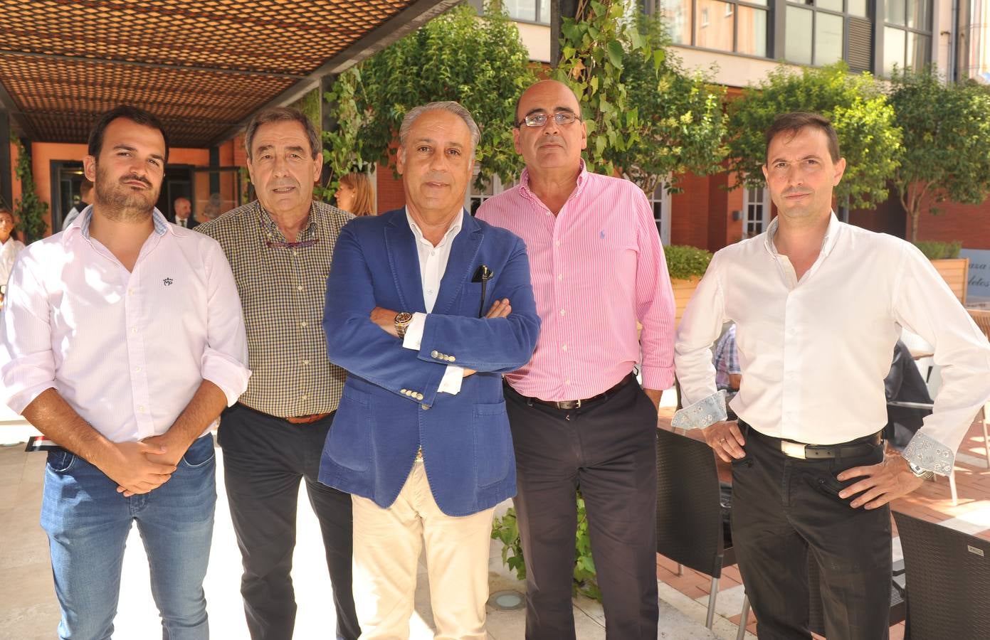 Los miembros de Ciudadanos-Partido de la Ciudadanía Sergio García, Alfredo García, Jesús Presencio, Jesús Sánchez y José Luis Cantalapiedra.