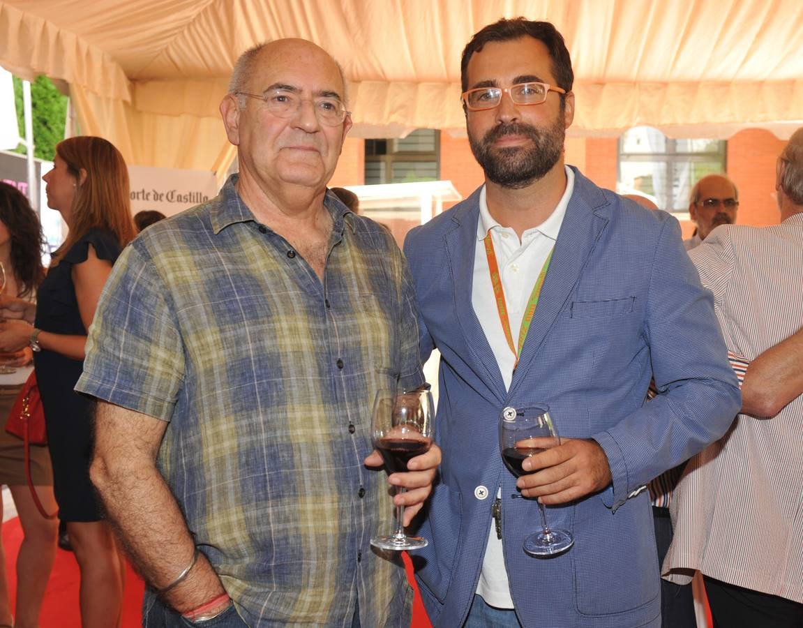 El pintor Luis Cruz y el galerista Javier Silva.