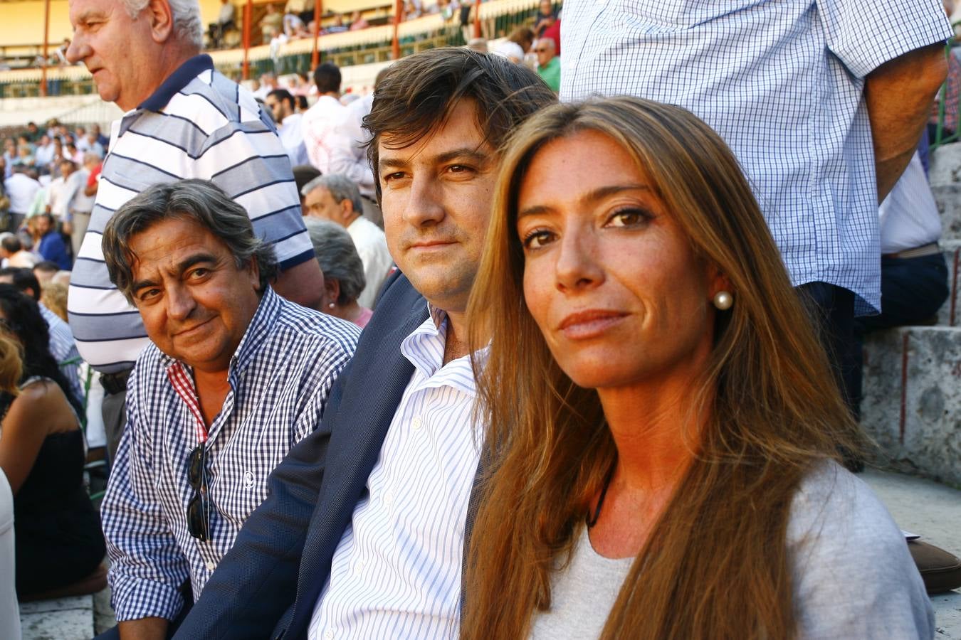Vicente Trullán (padre) y Vicente Trullán (hijo), con Silvia Herrero, todos de Iberdrola.