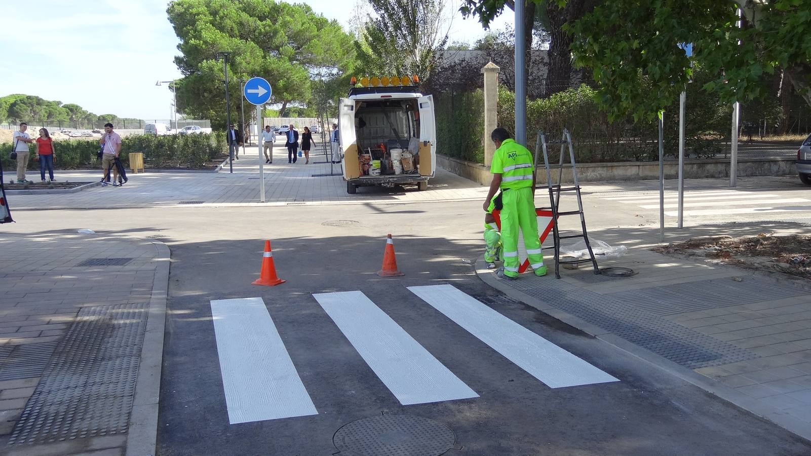 Nuevo paseo en el Pinar de Antequera contruido en los terrenos liberados del tren