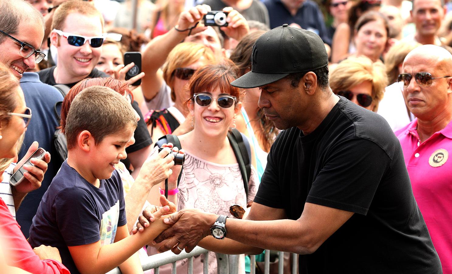 Denzel Washington derrocha simpatía en Donostia