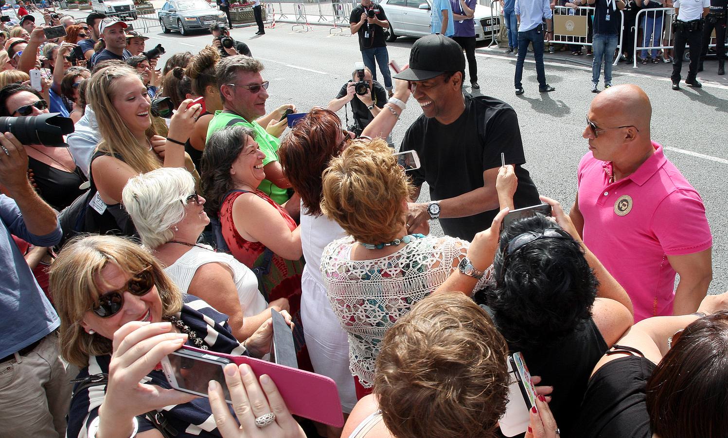 Denzel Washington derrocha simpatía en Donostia