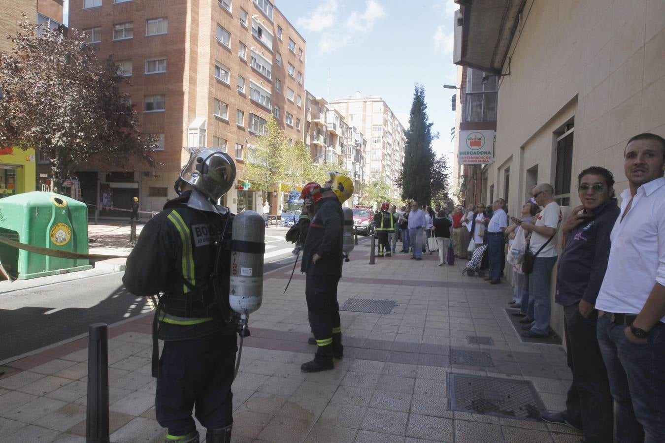 Humareda en la calle Gabilondo