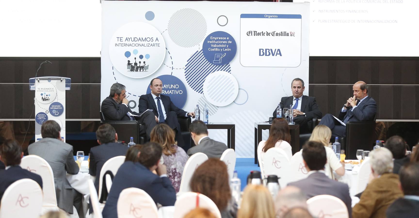 Jornada sobre la internacionalización de las empresas y las perspectivas de crecimiento económico organizada por El Norte de Castilla y el BBVA