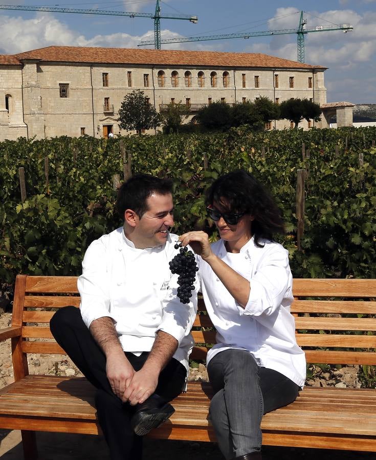 Pisada de uva en Abadía de Retuerta en Sardón de Duero (Valladolid)