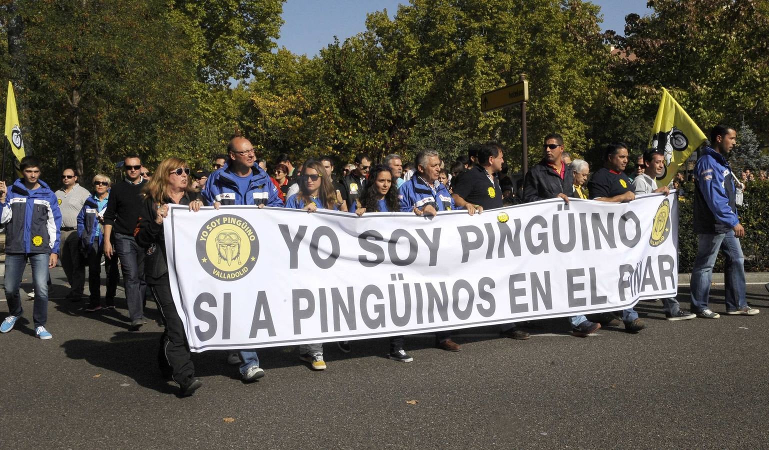 Protesta en apoyo a Pingüinos en Valladolid