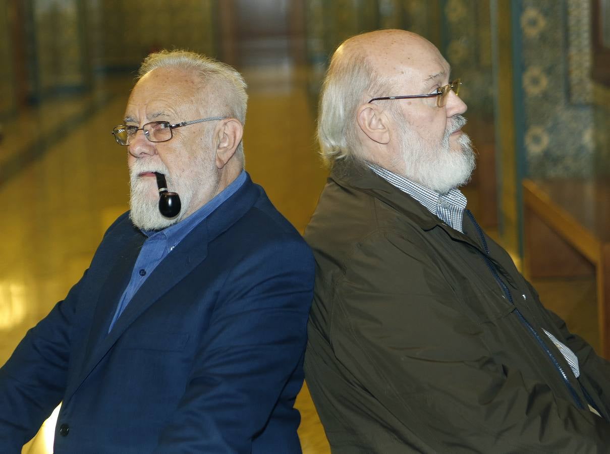 Gonzalo Suárez y José Luis Cuerda en el Aula de Cultura de El Norte de Castilla