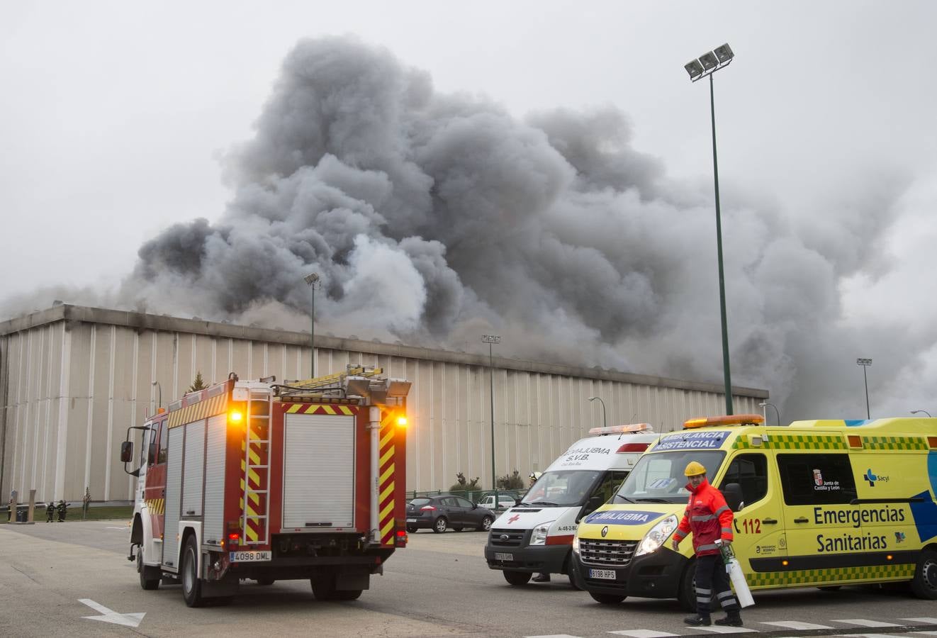 Incendio en la fábrica de Campofrio en Burgos