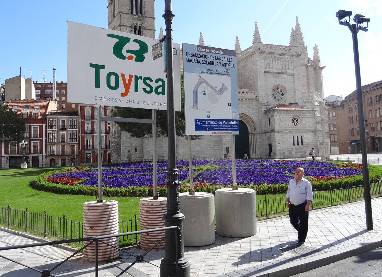 Carteles de obras en Valladolid