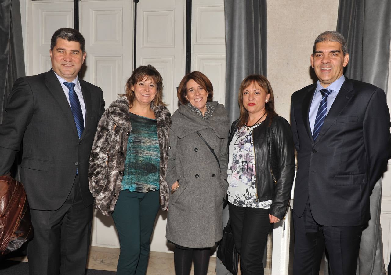 Manuel Fernández, de EAM Sistemas Informáticos, Carmen Anta, María José Gutiérrez, Paloma Extremo y Antonio Ferreras, de Telefónica.
