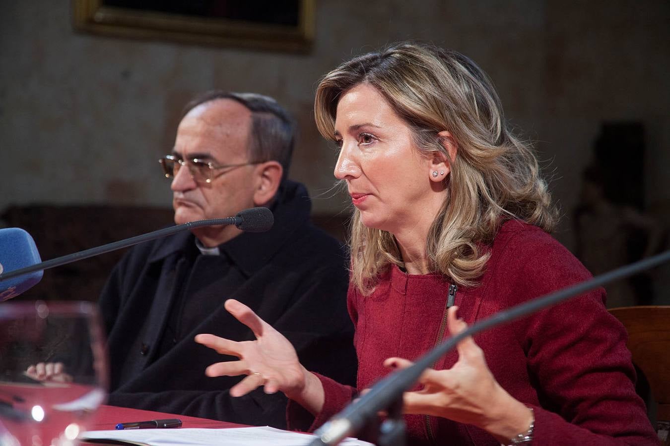 La consejera de Cultura y Turismo, Alicia García presenta la restauración de las salas capitulares de la Catedral de Salamanca