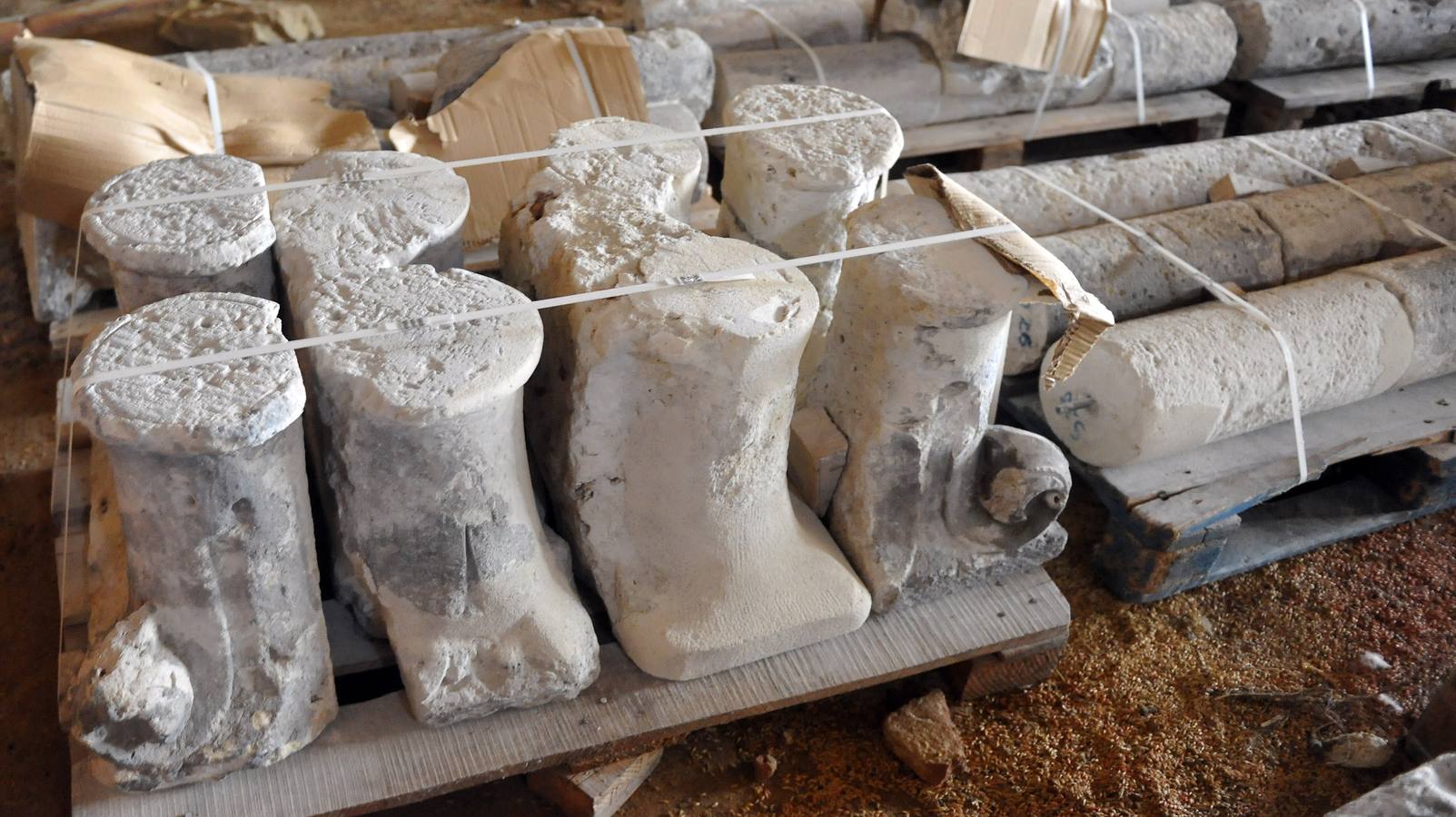 Ceinos de Campos recupera los restos de los arcos de la antigua iglesia de Santa María del Temple