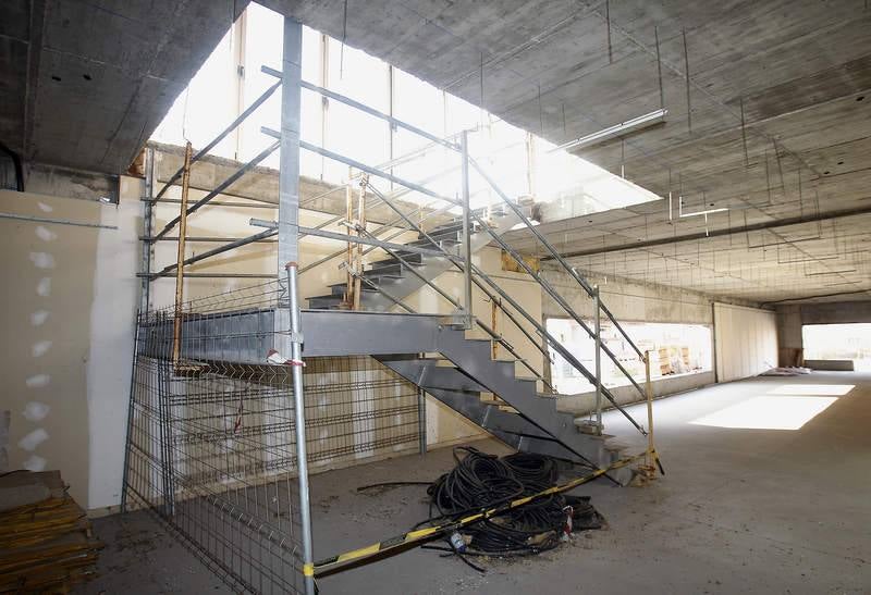 Edificio de la antigua fábrica de La Tejera (Palencia), cuyas obras se encuentran paradas