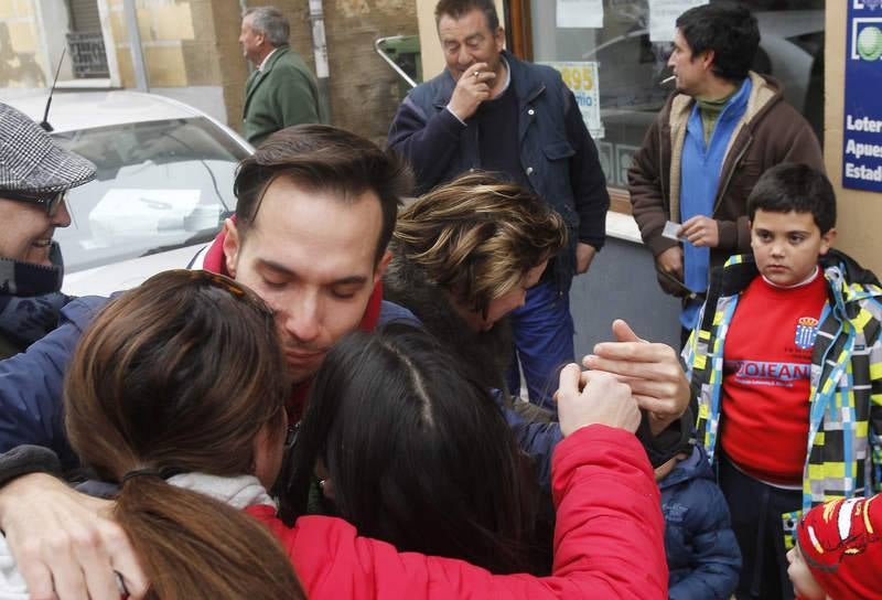 Premiados de Dueñas con el primer premio de la Lotería