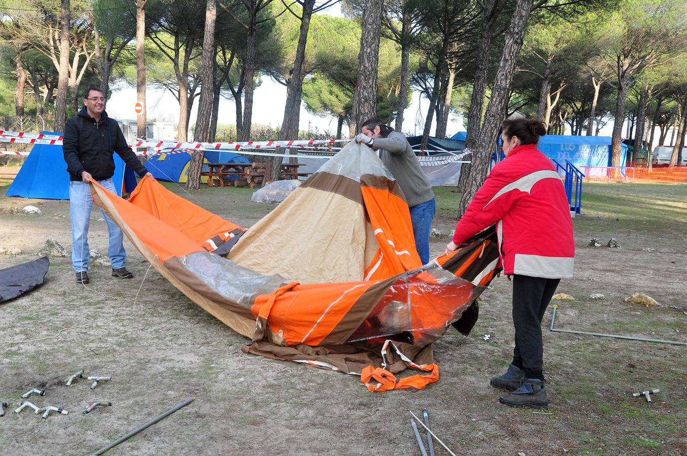 Preparativos para la concentración de motos de Motauros 2015