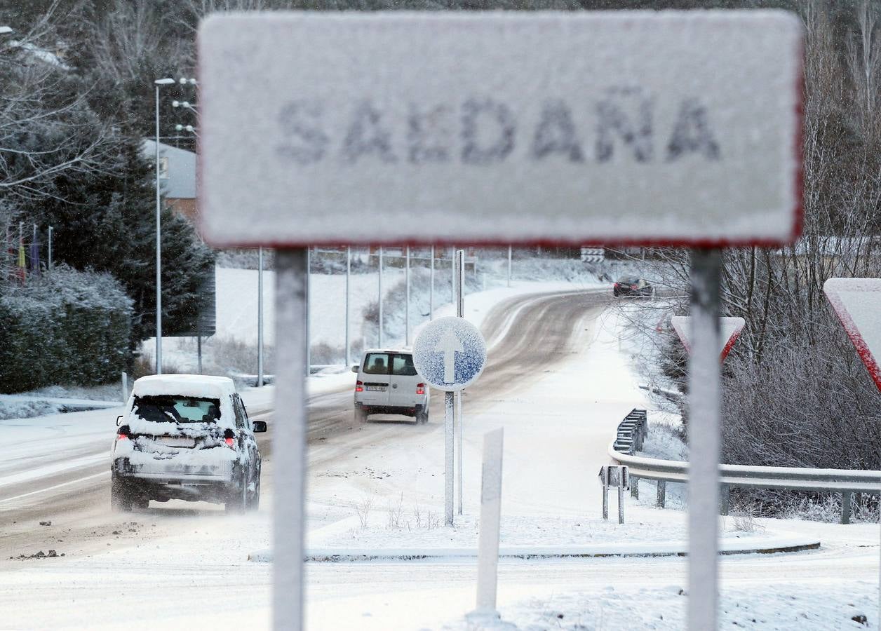 Nieve en Saldaña (Palencia).