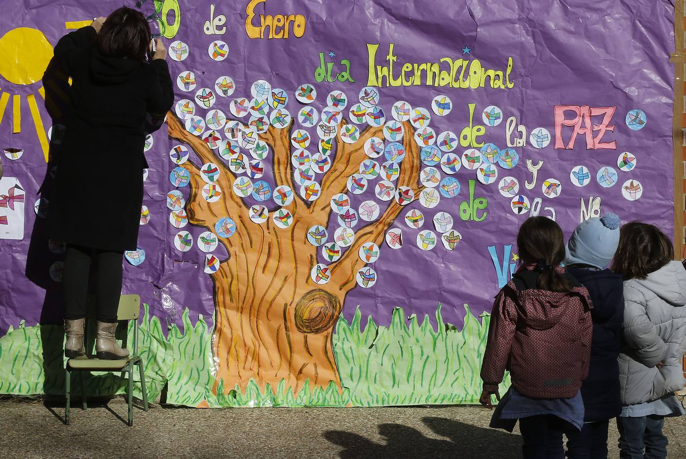 Día de la Paz en el colegio Ignacio Martín Baró.