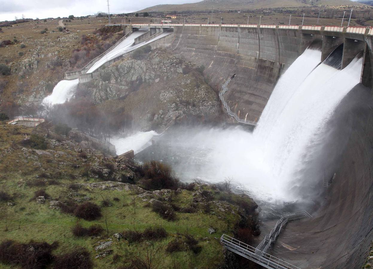 Temporal de lluvia y viento en Segovia