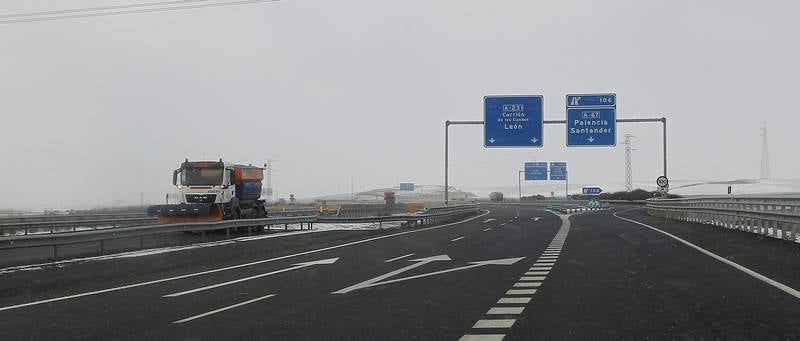 El temporal de nieve en el norte de Palencia