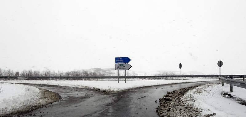 El temporal de nieve en el norte de Palencia