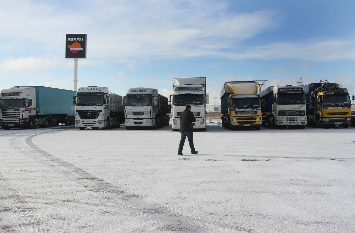 El temporal de nieve en el norte de Palencia