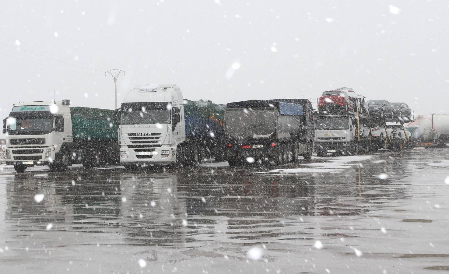 El temporal de nieve en el norte de Palencia