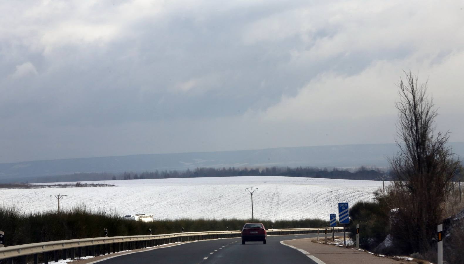 Nieve en el término de La Cistérniga.