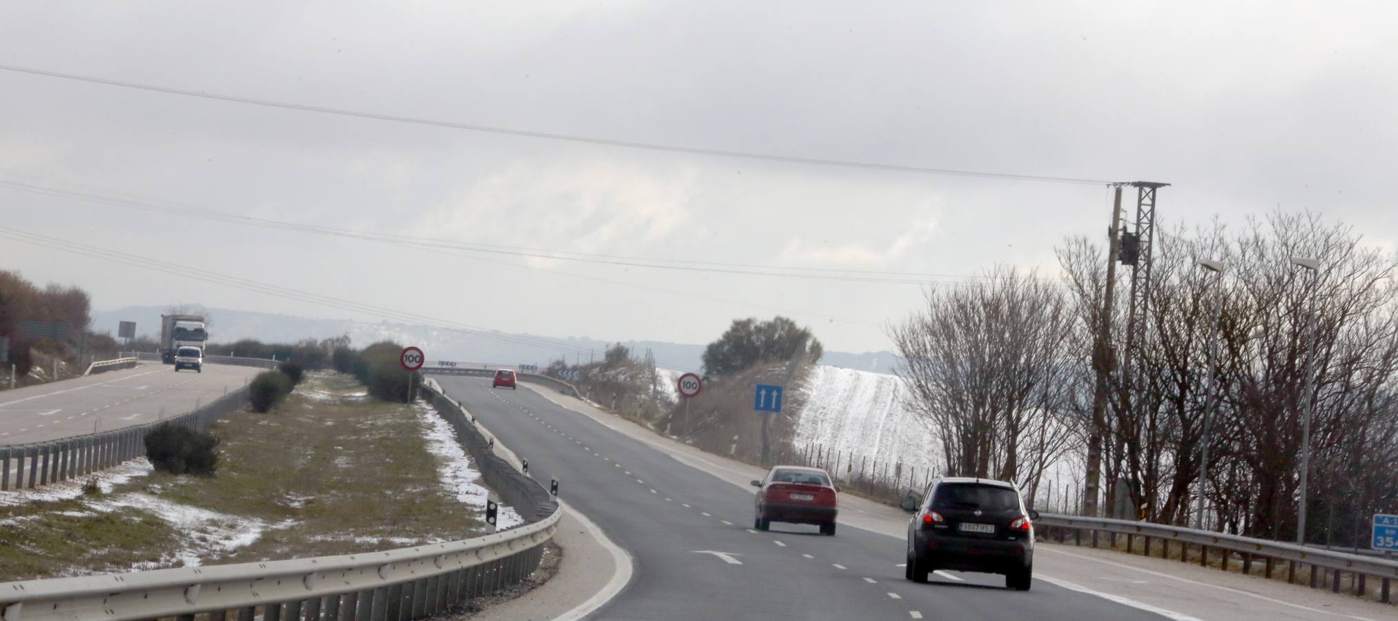 Nieve en el término de La Cistérniga.