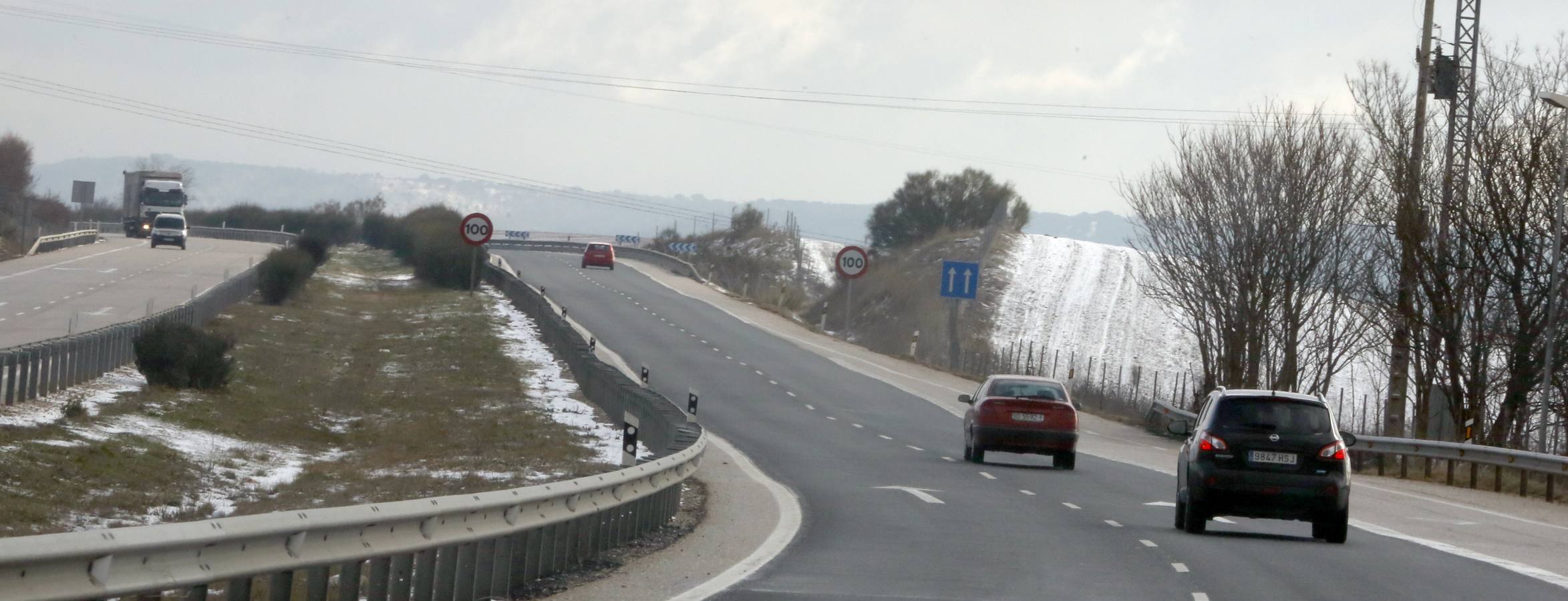Nieve en el término de La Cistérniga.