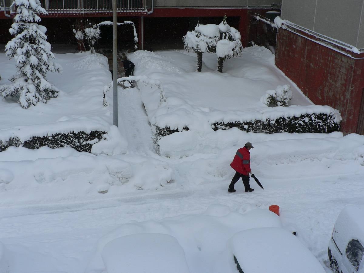 Nieve en Velilla y Guardo (Palencia)