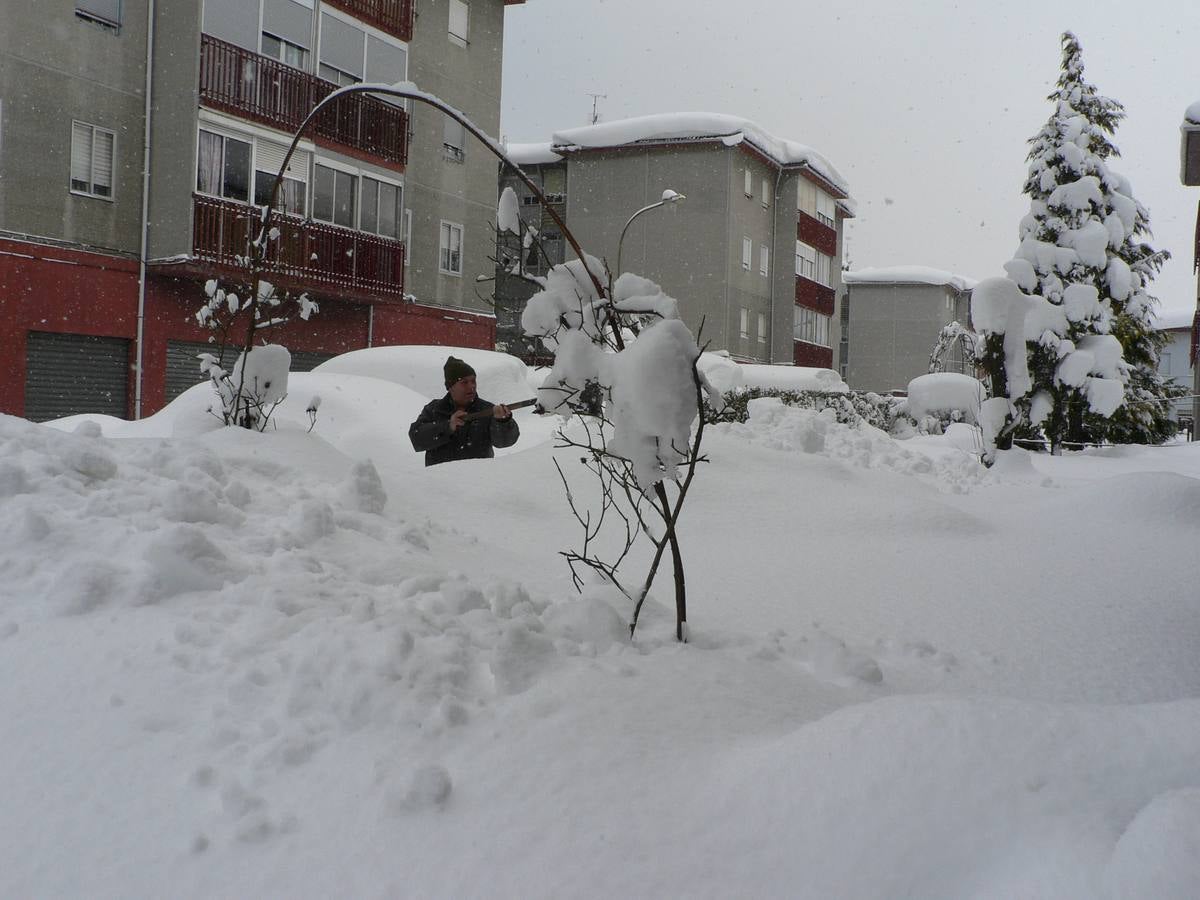 Nieve en Velilla y Guardo (Palencia)