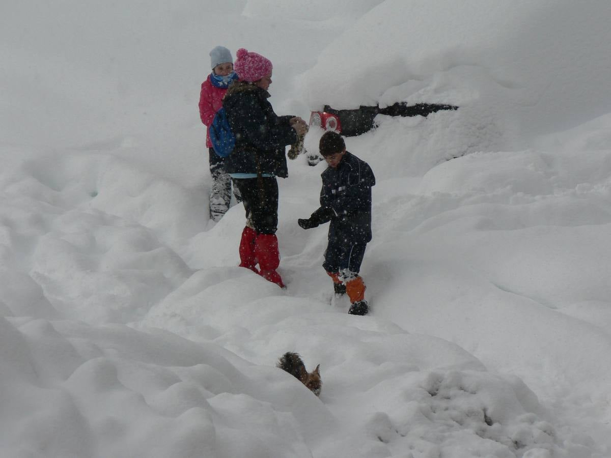 Nieve en Velilla y Guardo (Palencia)