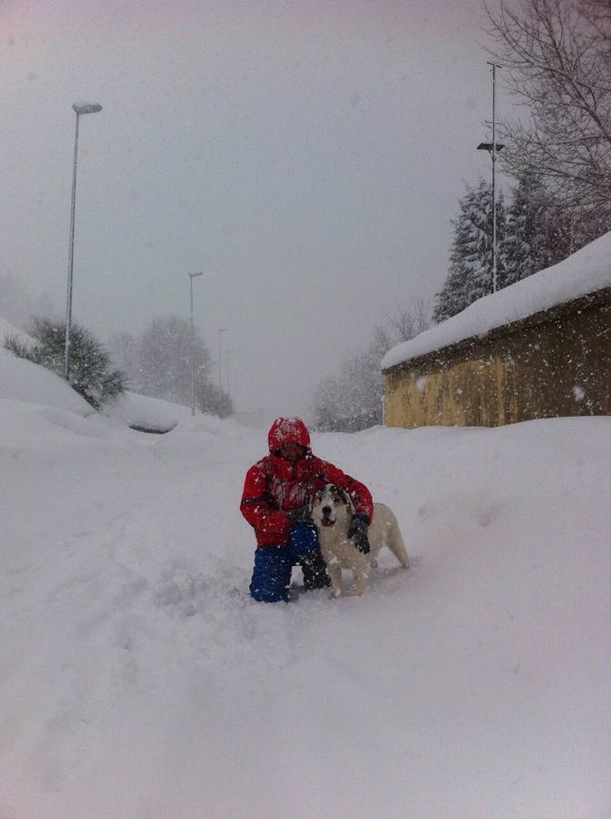 Nieve en Velilla y Guardo (Palencia)