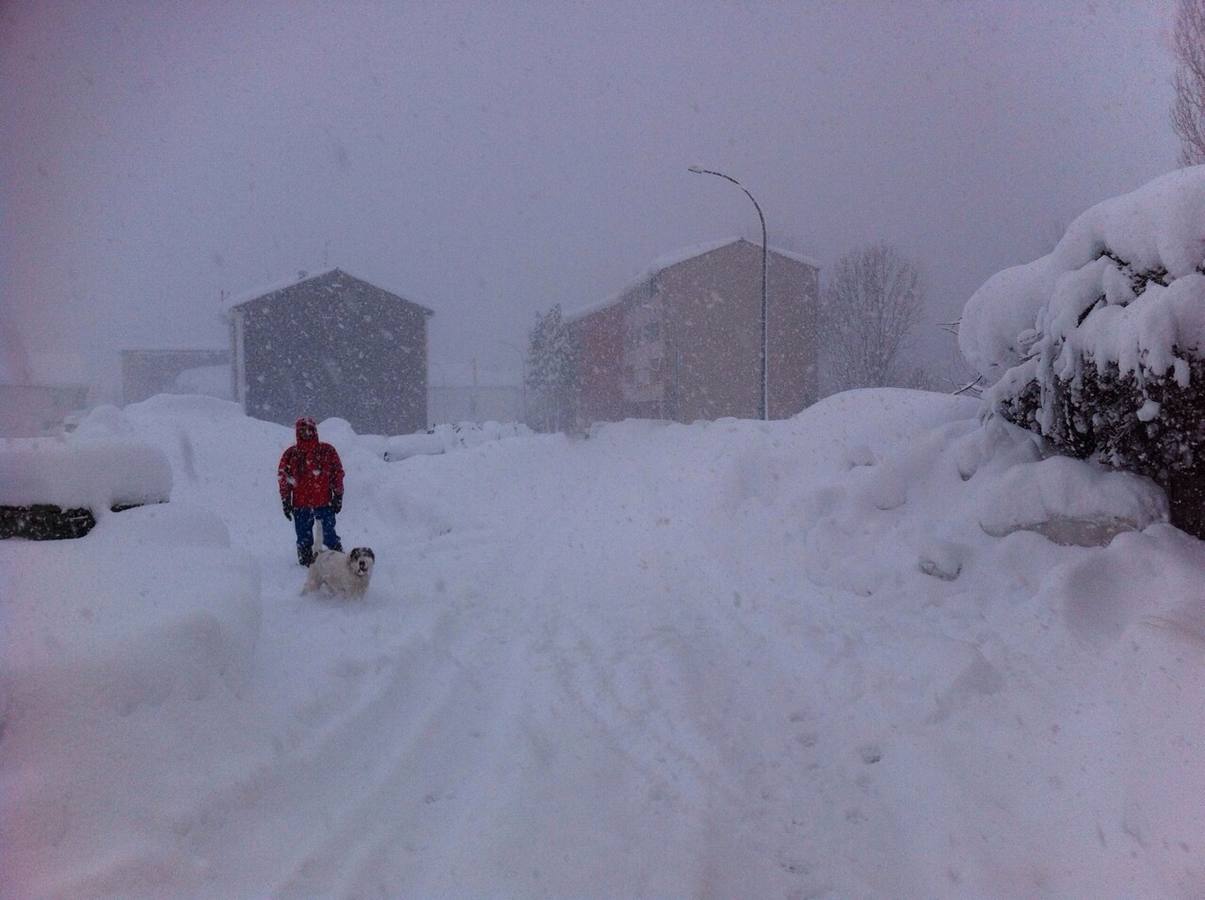 Nieve en Velilla y Guardo (Palencia)