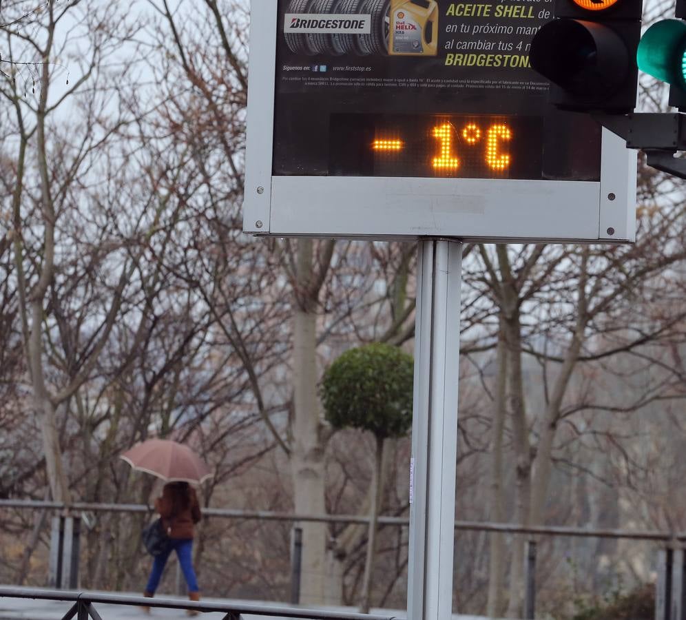 Frío y lluvia en Valladolid