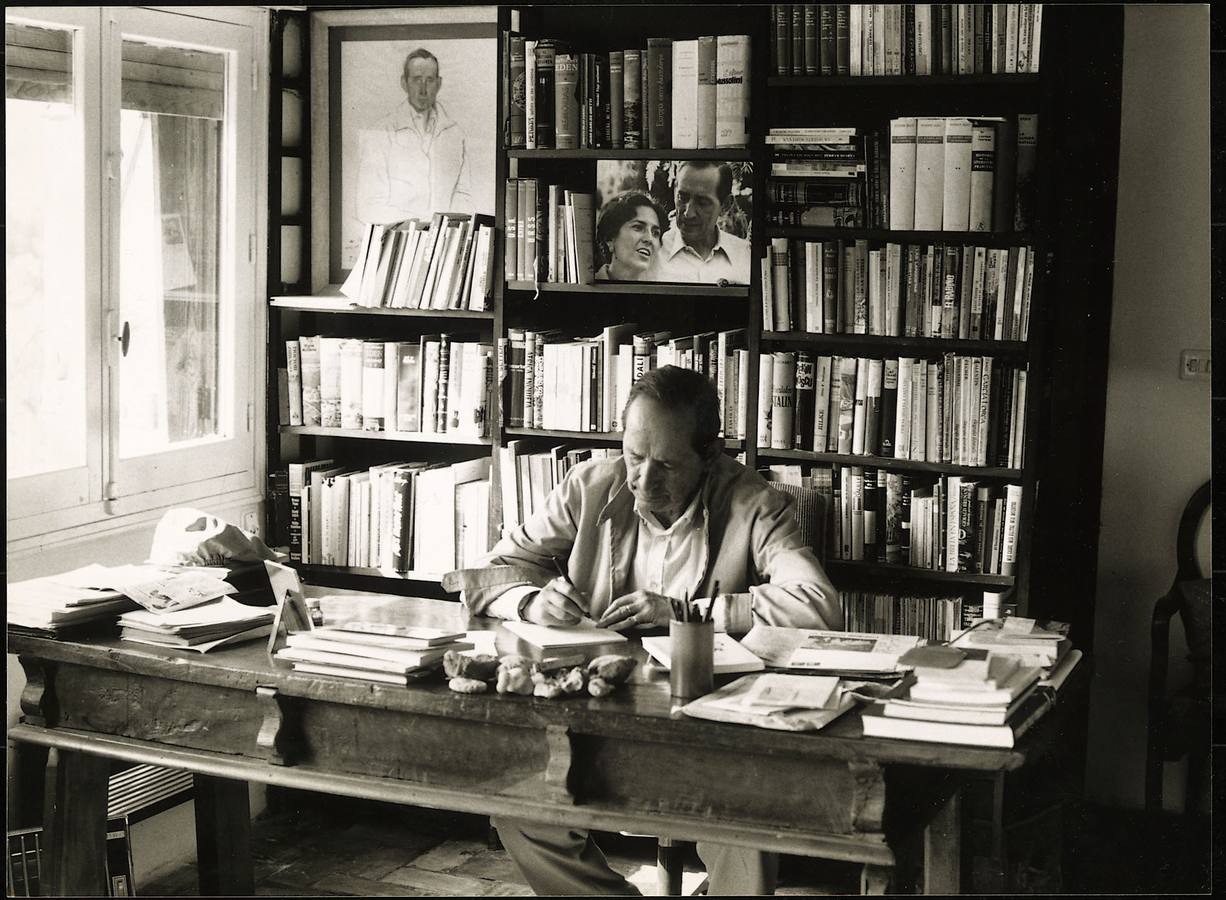 En su refugio veraniego de Sedano (Burgos).