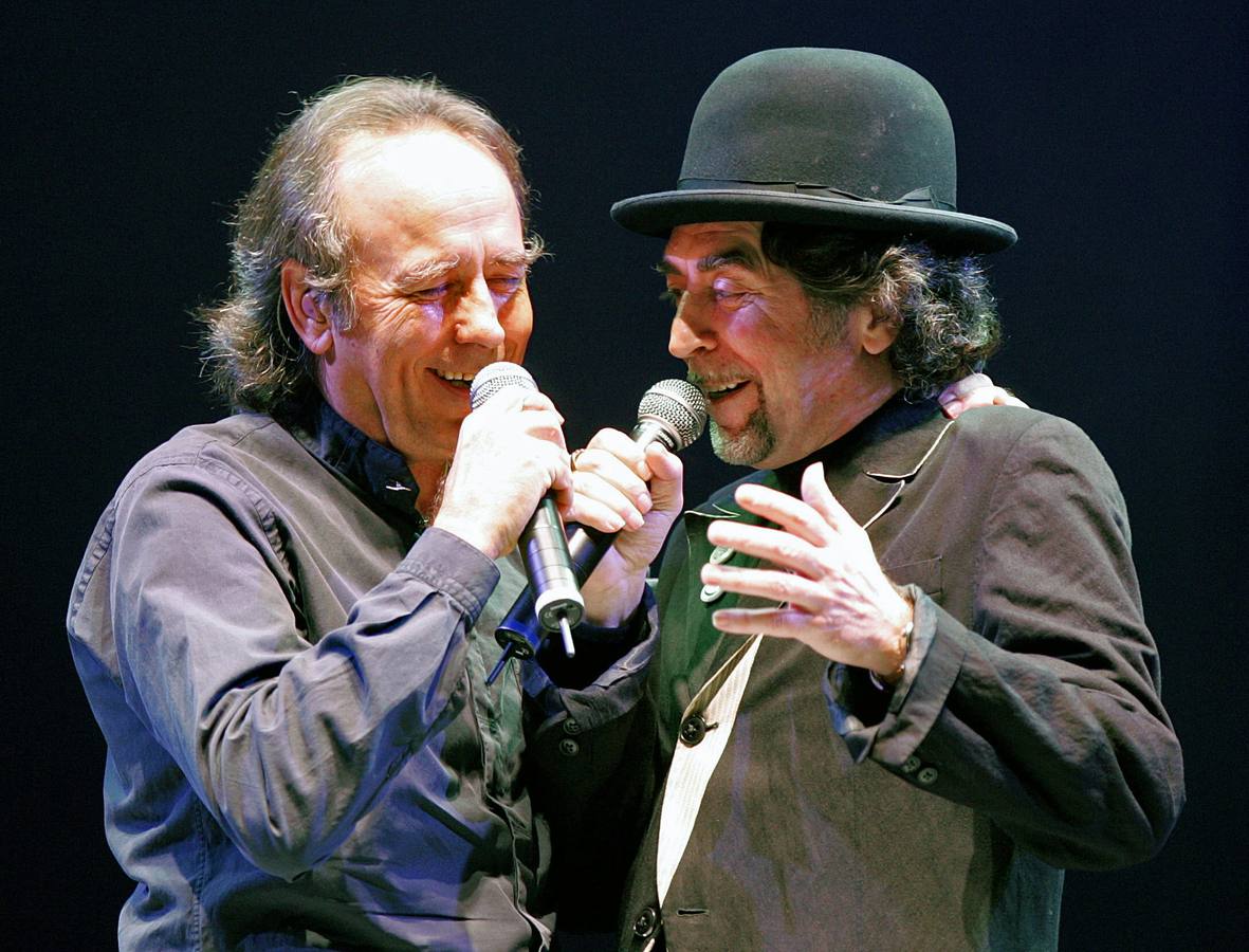 14.11.07 Joan Manuel Serrat y Joaquín Sabina en Bogotá (Colombia), como parte de su gira 'Dos pájaros de un tiro'.