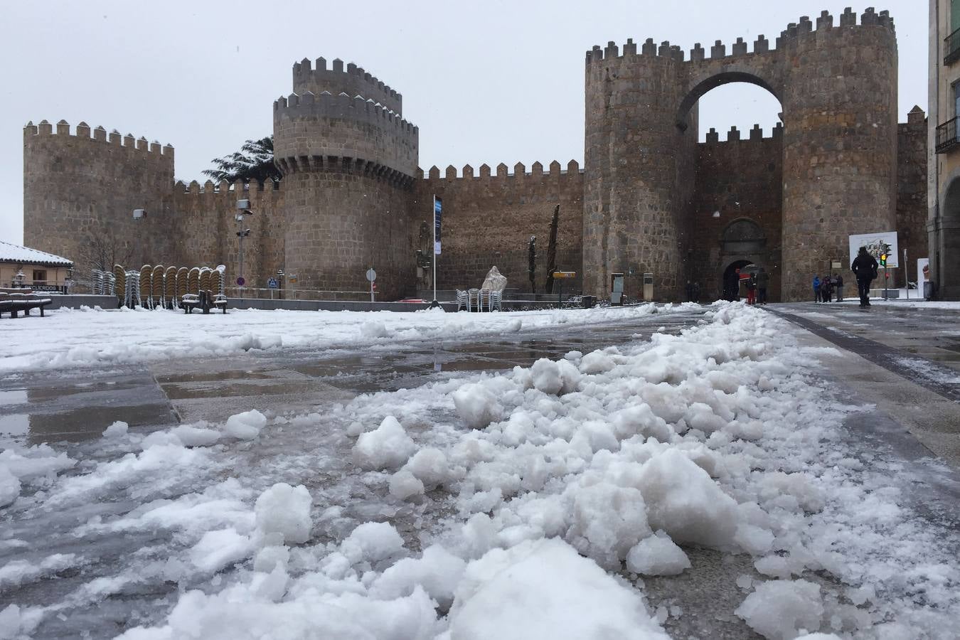 Nieve en Ávila.