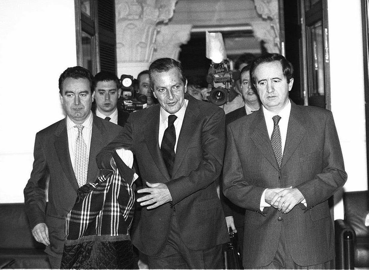 Con Jesús Merino y Juan José Lucas, en 1995.