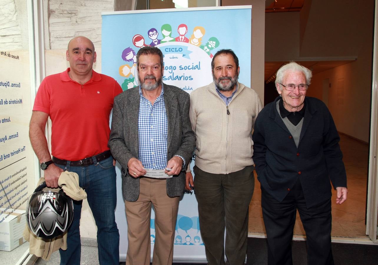 Nicolás Gamíndez, Miguel Ángel Tabanera, Segundo González y Valentín Martín, miembros de la Unión General de Trabajadores (UGT).