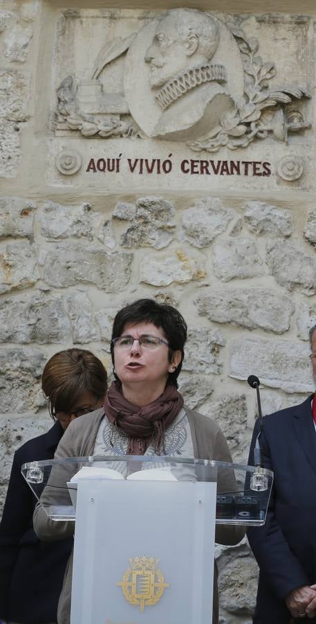 Homenaje a Miguel de Cervantes en su casa de Valladolid