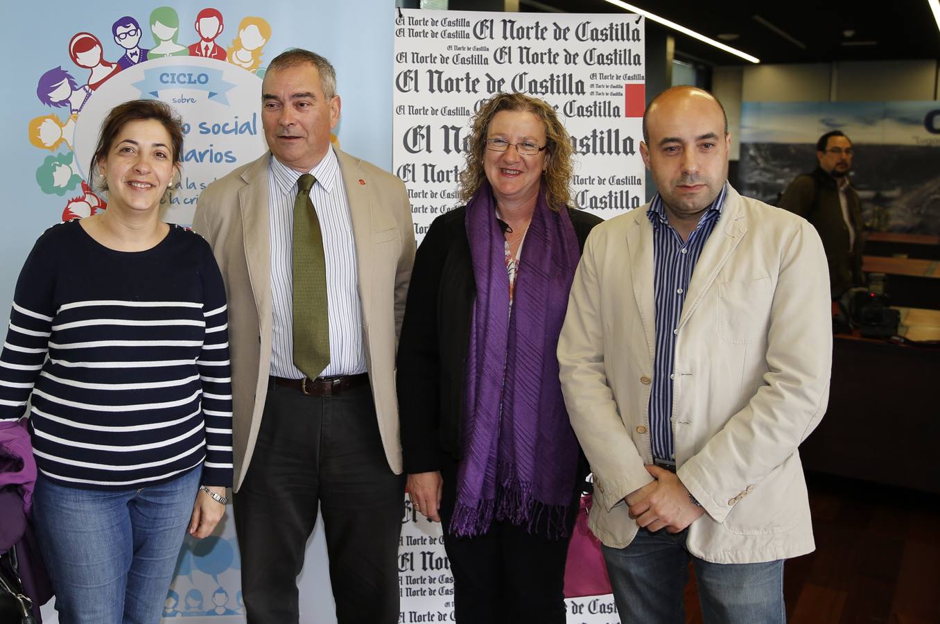 Nuria Pérez, Evelio Angulo, Carmen Campelo y Óscar Lobo, de UGT.