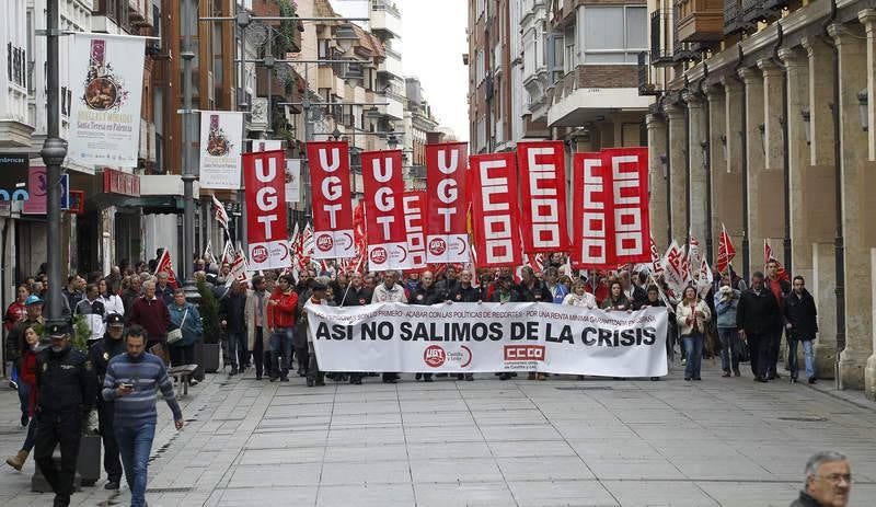Manifestación del Primero de mayo en Palencia