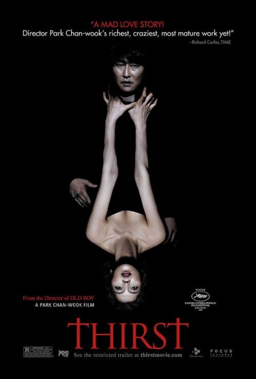 Thirst. En Corea del Sur las escenas sexuales no pueden salir en publicidad. Tanto la película como el poster causaron una gran polémica.