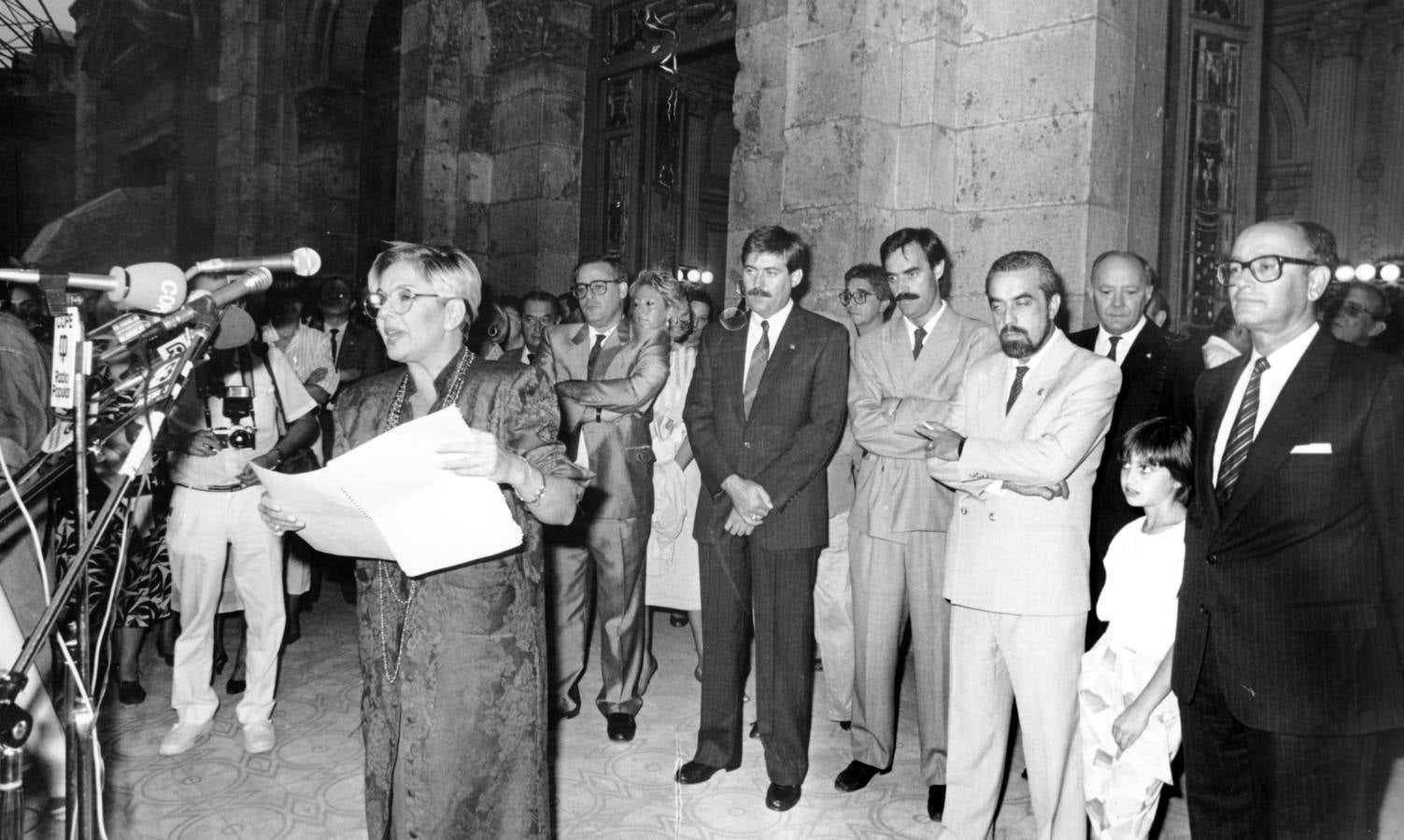 19.09.87 Lola Herrera, pregonera de las Fiestas de San Mateo 1987.