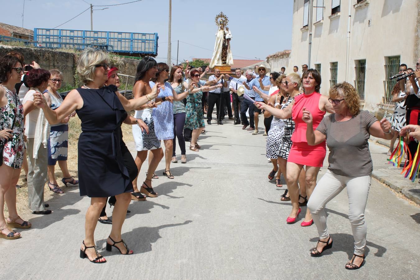 Celebración de la fiesta de la Virgen del Carmen en Cevico Navero