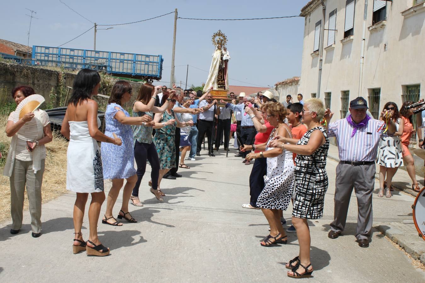 Celebración de la fiesta de la Virgen del Carmen en Cevico Navero