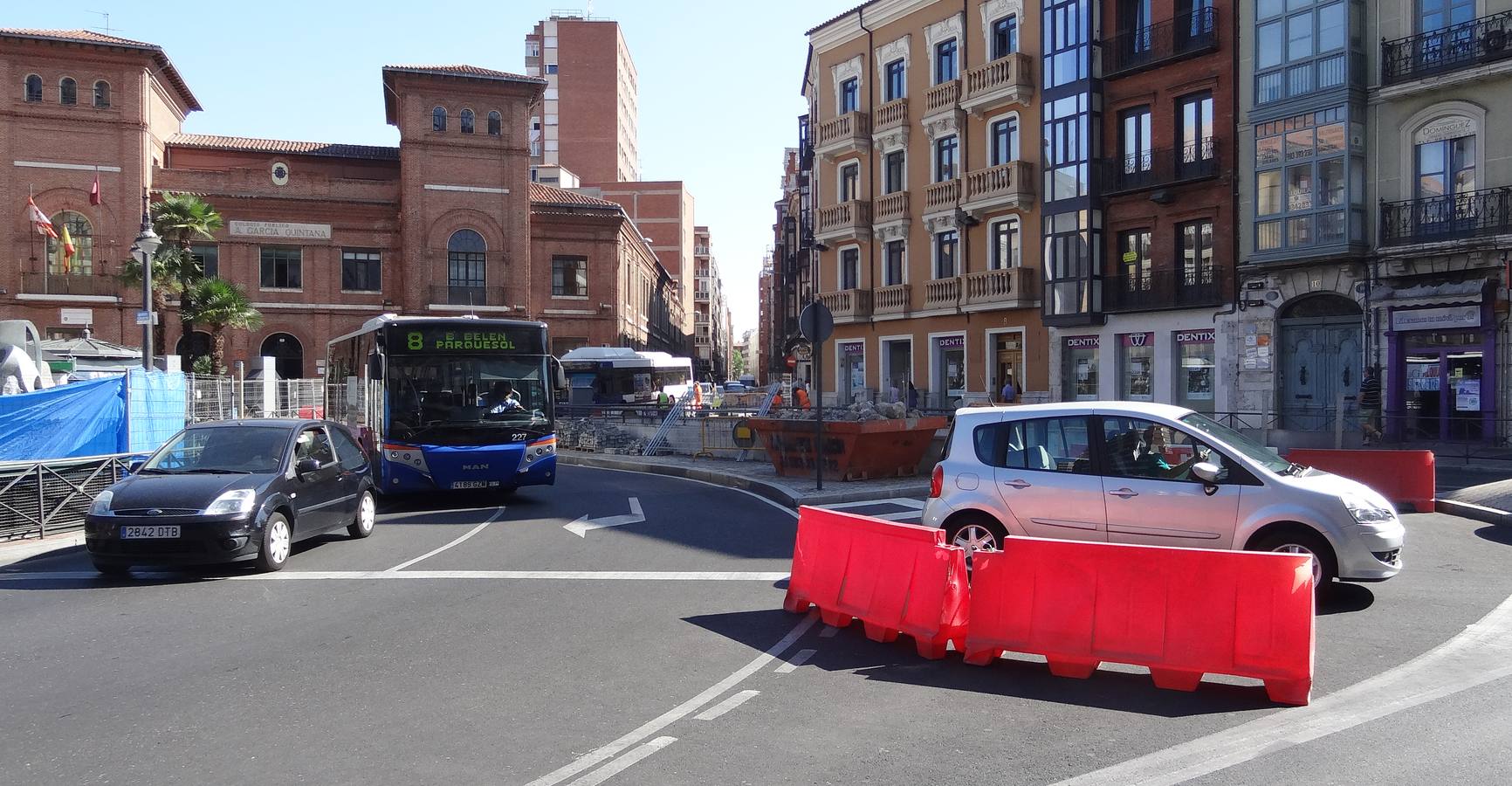 Obras en la plaza de España para modificar los pasos de peatones