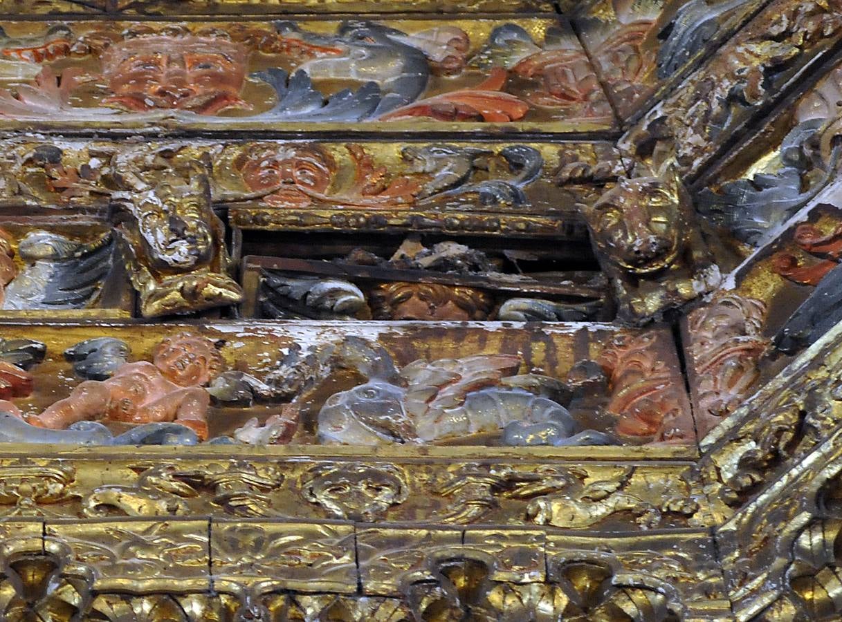 La carcoma se ceba con el artesonado y la torre de la iglesia de Alaejos