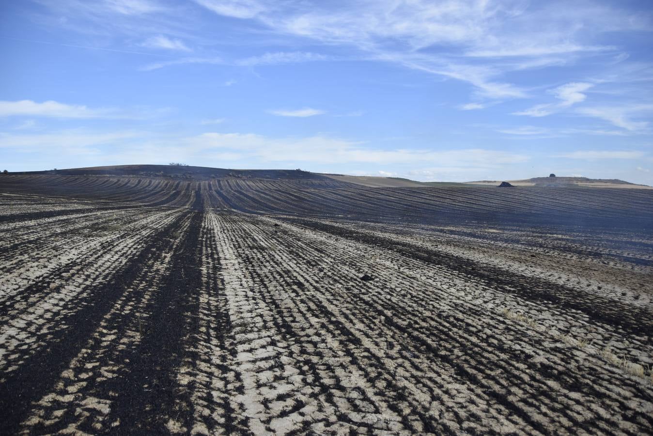 Incendio en la localidad vallisoletana de Puras, cerca de Segovia